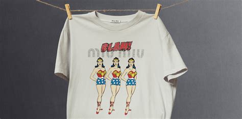 miu miu wonder woman t shirt|Miu Miu Released a Wonder Woman Capsule Collection .